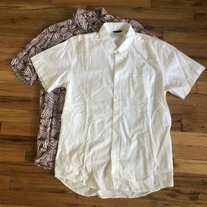 2 Men’s Shortsleeved Collard Shirts